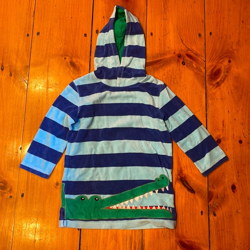 Mini Boden Towel material Swim Cover up with Alligator Appliqué Size 5-6
